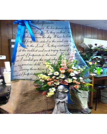 Throw and Angel Arrangement